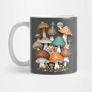 Earthy Mushrooms And Rocks Mug